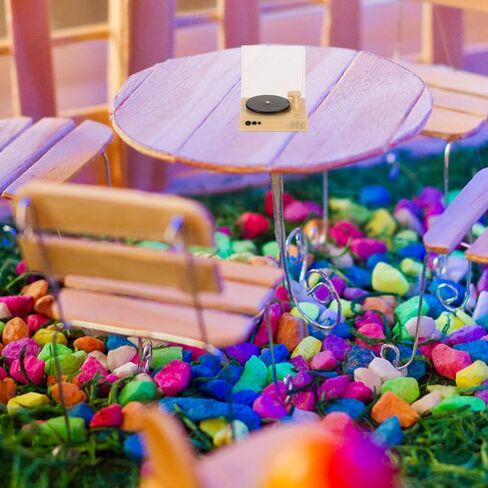 Miniature Record Player 1:12 Scale Dollhouse Vintage Phonograph Gramophone Record Player Dollhouse Doll Furniture Accessories Mini Life Scene Craft for Dollhouse in Saudi Arabia