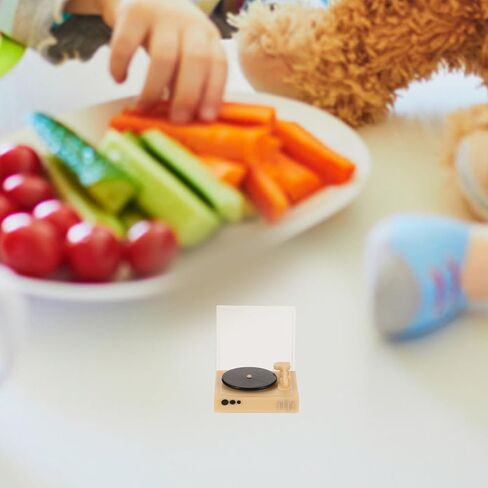 Miniature Record Player 1:12 Scale Dollhouse Vintage Phonograph Gramophone Record Player Dollhouse Doll Furniture Accessories Mini Life Scene Craft for Dollhouse in Saudi Arabia
