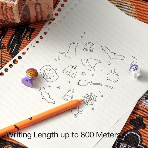 Kaco POPUP Gel Pens 3 Pieces for Halloween 0.5mm Cute Stationery Journaling Note Taking Quick Drying Aesthetic Pens, Black Ink in Saudi Arabia