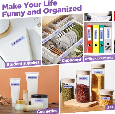 4 Rolls D30 Labels, 12mm x 40mm Replacement D30 Label Tape, Print Master Labels Refill 160 Tapes/Roll, Smart Mini Label Maker Refill Thermal Sticker Paper for Office, Holographic Silver in Kuwait