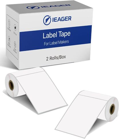 iEager M110 Thermal Labels, 1.97"x3.15" (50x80mm) Thermal Stickers Self-Adhesive Label for M120/M110/M110s/M200/M220 Label Maker, 90 Labels/Roll, Set of 2, White in Kuwait