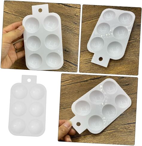 Homoyoyo 6pcs لوحة خلط بلاستيكية ألوان مائية متعددة الاستخدامات ودرج الرسم الزيتي لمشاريع Craft DIY خفيفة الوزن وسهلة الاستخدام الإمدادات الفنية in Saudi Arabia