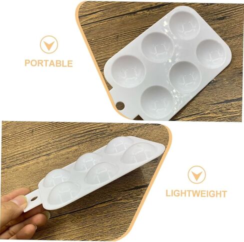 Homoyoyo 6pcs لوحة خلط بلاستيكية ألوان مائية متعددة الاستخدامات ودرج الرسم الزيتي لمشاريع Craft DIY خفيفة الوزن وسهلة الاستخدام الإمدادات الفنية in Saudi Arabia