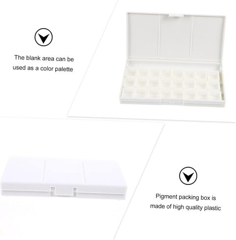 Empty Watercolor Pigment Storage Box Palette for Watercolor and Gouache Paints Durable Watercolor Sub Packing Pans for Artists and Beginners in Saudi Arabia