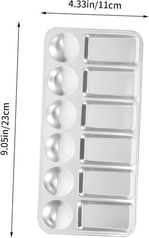 Aluminum Paint Mixing Tray Set 3-Piece Painting Palette for Watercolor Acrylic Gouache Artist Supplies Easy to Clean in Kuwait