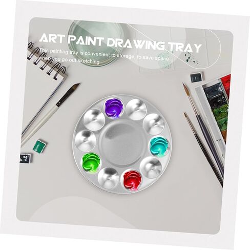 Aluminum Paint Mixing Tray Set 3-Piece Painting Palette for Watercolor Acrylic Gouache Artist Supplies Easy to Clean in Kuwait