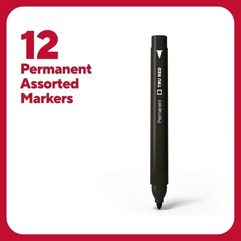 Staples Tru Red Pen علامات دائمة ، حزمة متنوعة نصيحة من 12 in Saudi Arabia