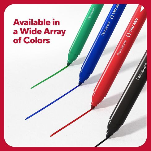 Staples Tru Red Pen علامات دائمة ، حزمة متنوعة نصيحة من 12 in Saudi Arabia