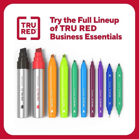 Staples Tru Red Pen علامات دائمة ، حزمة متنوعة نصيحة من 12 in Saudi Arabia
