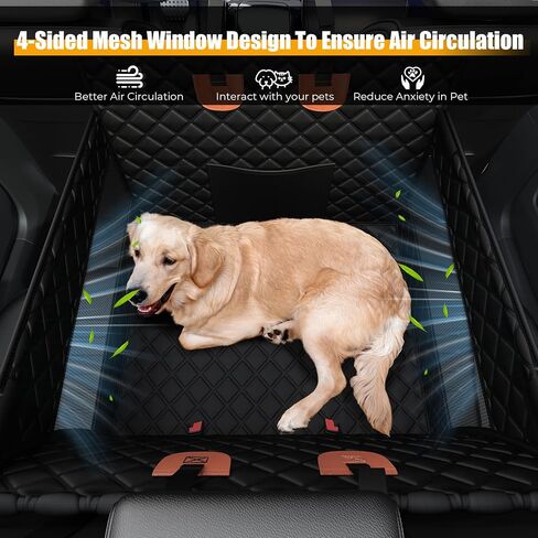 Dog Car Seats for Small Medium Sized Dogs, Foldable Puppy Back Seat Extender with Hard Bottom for Dogs Up to 50 lbs, Waterproof Pet Seat Cover for Cars/SUV/Truck, Black in Saudi Arabia