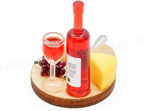 Odoria 1/24 Miniature Wine and Cheese Food Dollhouse Decoration Accessories in Saudi Arabia
