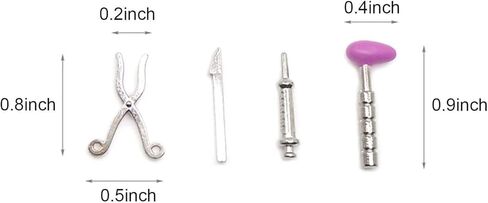 Dollhouse Miniature Medical Set ، 5 قطع أدوات رعاية سماعة الطبيب ، وملحقات المستشفيات لزينة المنزل ، Dollhouse Dolls Miniature Garden Kit ، ملحقات الديكور دمية Dollhouse in Kuwait