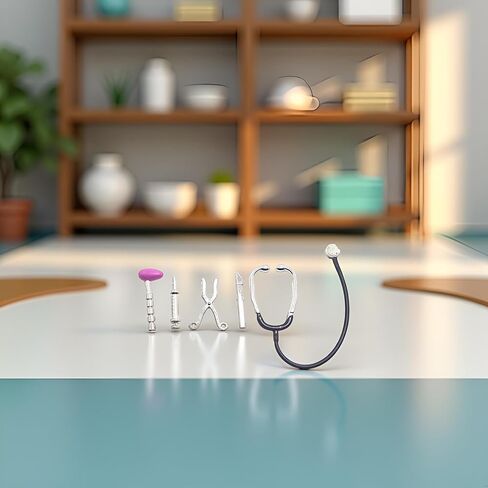 Dollhouse Miniature Medical Set ، 5 قطع أدوات رعاية سماعة الطبيب ، وملحقات المستشفيات لزينة المنزل ، Dollhouse Dolls Miniature Garden Kit ، ملحقات الديكور دمية Dollhouse in Kuwait