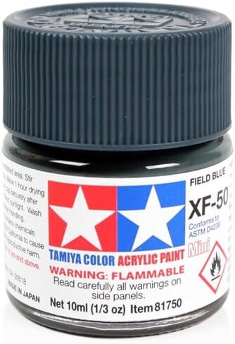 TAMIYA Acrylic Mini XF50 Field Blue TAM81750 Plastics Paint Acrylic in Saudi Arabia