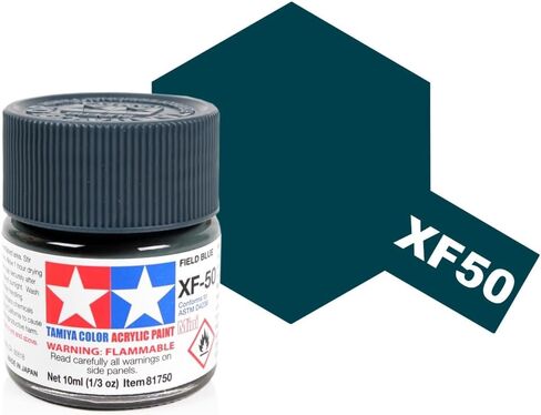 TAMIYA Acrylic Mini XF50 Field Blue TAM81750 Plastics Paint Acrylic in Saudi Arabia