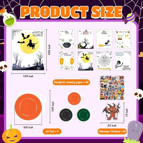 Zoyeven 32pcs Fall Handprint Crafts Kits Fall Party Favors Autumn Pumpkin Maples Classroom Activities Elementary Supplies Decor with Stickers in Kuwait