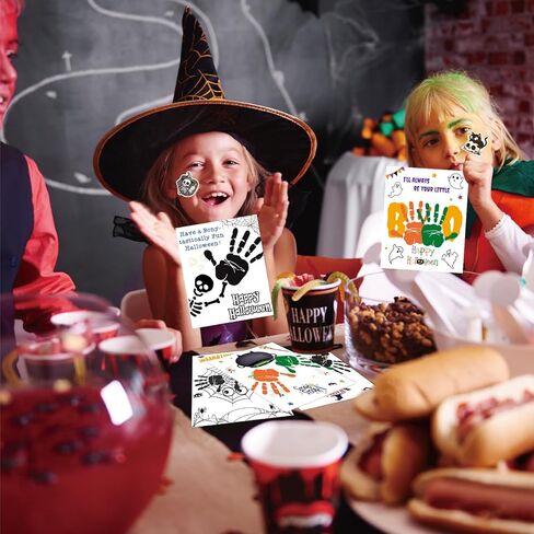 Zoyeven 32pcs Fall Handprint Crafts Kits Fall Party Favors Autumn Pumpkin Maples Classroom Activities Elementary Supplies Decor with Stickers in Kuwait