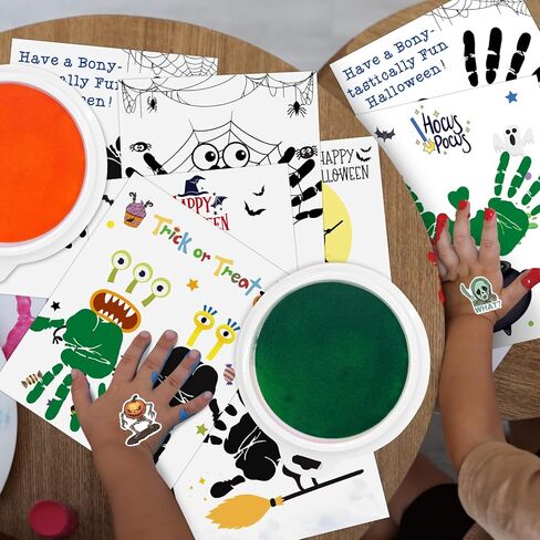 Zoyeven 32pcs Fall Handprint Crafts Kits Fall Party Favors Autumn Pumpkin Maples Classroom Activities Elementary Supplies Decor with Stickers in Kuwait