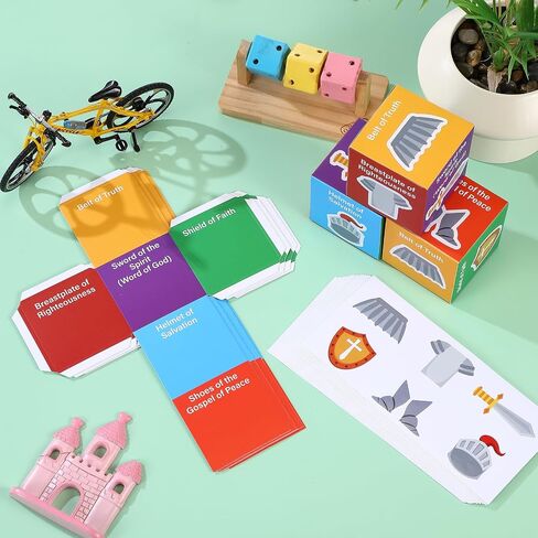 Motipuns 24 Set Armor of God Craft Kit VBS 2025 Religious Sunday School Folding Magic Box DIY Christian Paper Crafts for Fun Vacation Bible School Home Church Classroom Holiday Party Activity Supplies in Saudi Arabia
