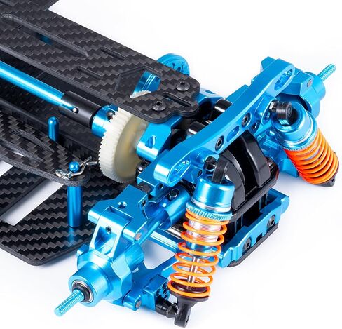 Alloy & Carbon RC Chassis Shaft Drive Touring Car Car Pody Kit for 1/10 Tamiya TT02 ترقيات in Saudi Arabia