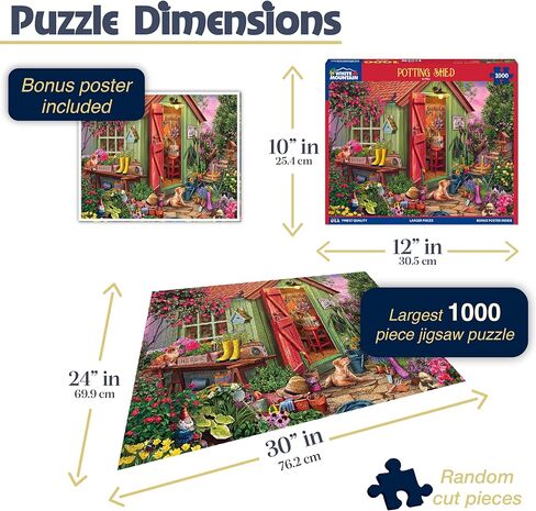 White Mountain Potting Shed Puzzle 1000 Piece Spring Jigsaw Puzzles for Adult Grandparents in Saudi Arabia
