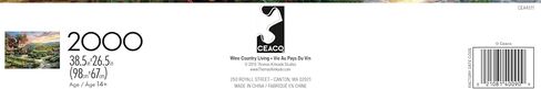 Ceaco - Silver Select - Thomas Kinkade - Wine Country Living - 2000 قطعة بانورامزو للألغاز للبالغين - اللغز الصعبة المثالية لليالي اللعبة - الحجم النهائي هو 38.50 × 26.50 in Saudi Arabia