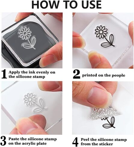 CHGCRAFT Reading Notes Clear Stamps Books Transparent Stamps Stars Silicone Clear Stamp Seals for DIY Scrapbooking Photo Album Decoration, 4.3x6.3 inch in Saudi Arabia