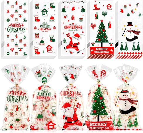 Fall Thanksgiving Treat Bags Fall Thanksgiving Cellophane Treat Bags 100 Pcs Plastic Autumn Leaf Cookie Candy Bag with Twist Ties for Goodies Holiday Party Favor Bag Supplies Present Gift Wrapping in Kuwait