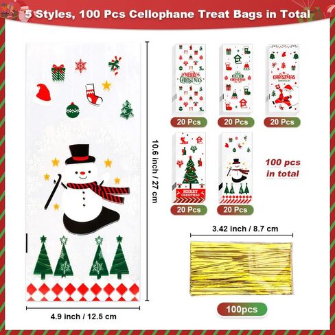 Fall Thanksgiving Treat Bags Fall Thanksgiving Cellophane Treat Bags 100 Pcs Plastic Autumn Leaf Cookie Candy Bag with Twist Ties for Goodies Holiday Party Favor Bag Supplies Present Gift Wrapping in Kuwait