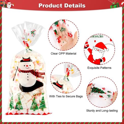 Fall Thanksgiving Treat Bags Fall Thanksgiving Cellophane Treat Bags 100 Pcs Plastic Autumn Leaf Cookie Candy Bag with Twist Ties for Goodies Holiday Party Favor Bag Supplies Present Gift Wrapping in Kuwait