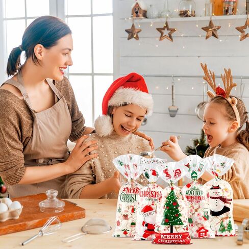 Fall Thanksgiving Treat Bags Fall Thanksgiving Cellophane Treat Bags 100 Pcs Plastic Autumn Leaf Cookie Candy Bag with Twist Ties for Goodies Holiday Party Favor Bag Supplies Present Gift Wrapping in Kuwait