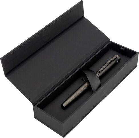 HUGO BOSS Loop Diamond HSW3675D Brass Rollerball Pen Gun Length: 14.6cm Black Ink in Saudi Arabia