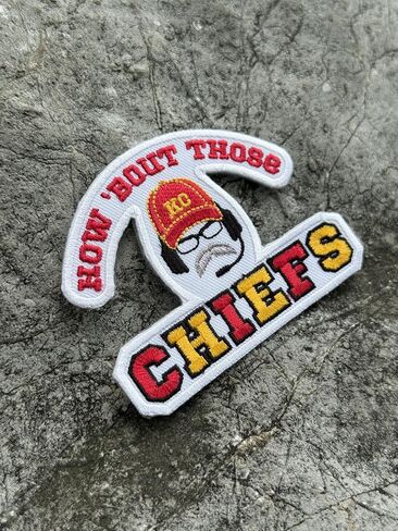Siam Accs Rugby Fans Kansas City How 'Bout Those Chiefs Patch Embroidery American Football Iron On Sew On for Clothing Backpacks Jeans Motorcycle Sew On Custom Jackets Hats Tactical Bags in Saudi Arabia