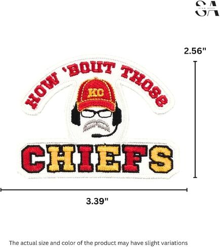 Siam Accs Rugby Fans Kansas City How 'Bout Those Chiefs Patch Embroidery American Football Iron On Sew On for Clothing Backpacks Jeans Motorcycle Sew On Custom Jackets Hats Tactical Bags in Saudi Arabia