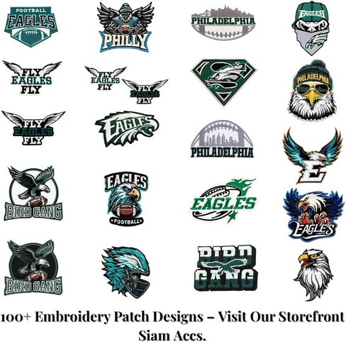 Siam Accs Rugby Fans Philadelphia Bird Gang Team Patch Embroidery for American Football Fan Favorite Team Iron On Sew On Embroidered Patch in Saudi Arabia