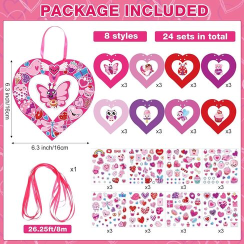 DoubleFill 24 Sets Fall Crafts Kit Make Your Own Thanksgiving Wreath Ornaments Autumn DIY Card Cute Stickers Bulk Fall Craft Hanging Decor for Home Classroom Art Activity Gift Exchange in Saudi Arabia