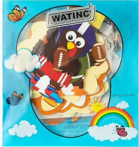Watinc Fall عيد الشكر تركيا معلقة زخرفة ، DIY عيد الشكر للرجبي تركيا طقم حرفة معلقة مع ورق الأنسجة ، حصاد الخريف مستلزمات ديكور الشكر للأنشطة الترفيهية المدرسية (24 ٪) in Saudi Arabia