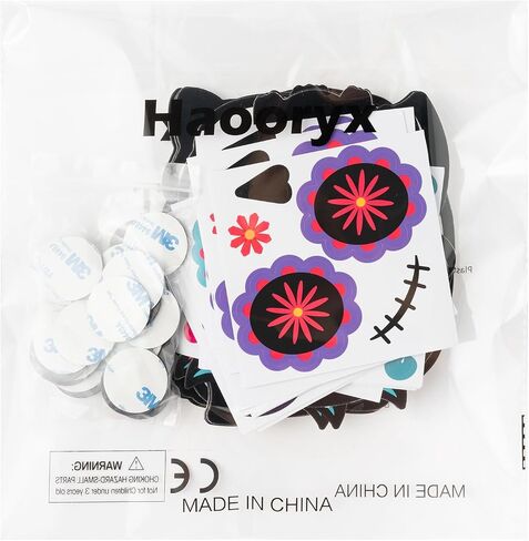 Haooryx DIY Day of the Dead Magnet Craft Kit - 30 مجموعة Make Di De De Los Muertos Sugar Skull Decoration Craft Halloween Mexican Party Party Supply Kid Art Project Decor in Saudi Arabia