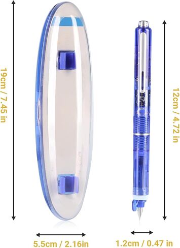Protectivemethod قلم نافورة قابلة للسحب ، 0.38 ملم نيب نيب للكتابة السلسة ، برميل شفاف مع الحبر الأزرق والأسود ، يشمل 5 خراطيش الحبر القابلة لإعادة التعبئة ، وتصميم بدون تسرب للمدرسة ، والمكتب in Saudi Arabia