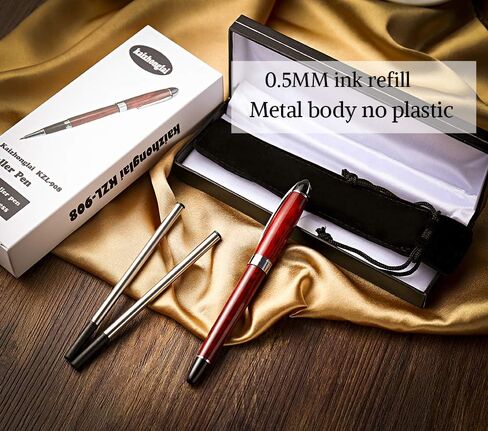 Ancolo Personalized Fountain Pen- Quality Pen Custom your own Name, Message,Company Team Name, Gift for Writer, professor, Calligrapher, students-Metal Body Black ink in Kuwait