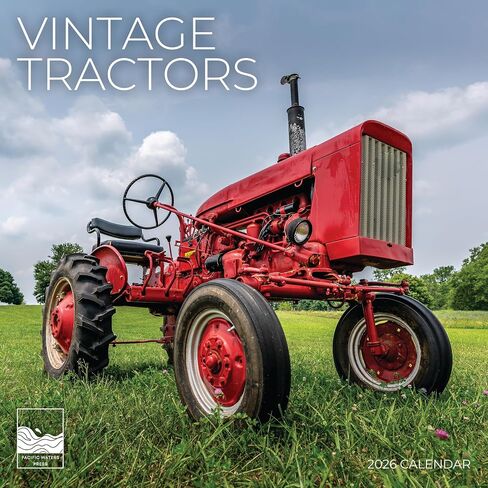Vintage Tractors 2026 Wall Calendar | 12" x 24" Open | Farm Photography Thick & Sturdy Paper for Organizing & Planning | Office Kitchen Decor or Gift | Pacific Waters Press in Saudi Arabia