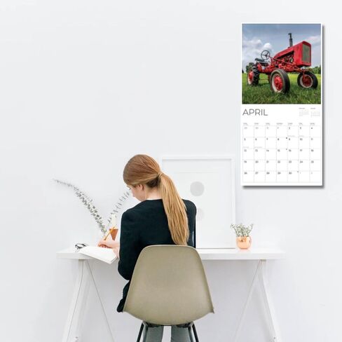Vintage Tractors 2026 Wall Calendar | 12" x 24" Open | Farm Photography Thick & Sturdy Paper for Organizing & Planning | Office Kitchen Decor or Gift | Pacific Waters Press in Saudi Arabia