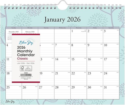 2026 Blue Sky Monthly Wall Calendar ، 11 "× 8-3/4" ، Rue du Flore ، من يناير إلى ديسمبر ، 101613 in Saudi Arabia