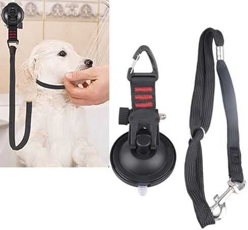 Dog Bath Tether With Heavy Suction Cup,Dog Grooming Tub Restraint Leash With Adjustable Collar,Dog Grooming Loop,For Pet Dog Cat Shower And Grooming in Kuwait