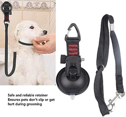 Dog Bath Tether With Heavy Suction Cup,Dog Grooming Tub Restraint Leash With Adjustable Collar,Dog Grooming Loop,For Pet Dog Cat Shower And Grooming in Kuwait