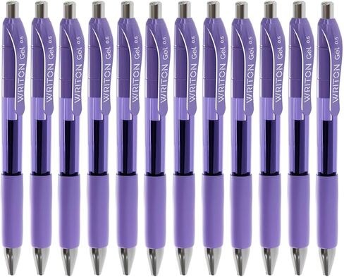 Arton Retractable & Reclable Als ، Grip Comfort ، نقطة دقيقة 0.5 مم ، حبر أرجواني ، 12 حزمة in Kuwait