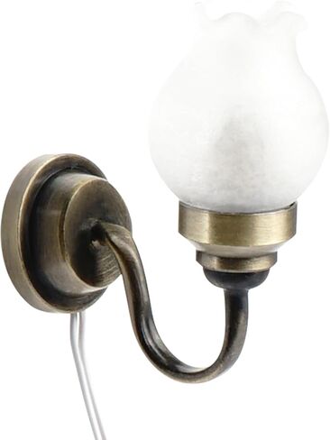 Waldosia 1:12 Scale Miniature 12V Tulip Wall Sconce – Wired Dollhouse Light Fixture for Classic Mini Rooms in Saudi Arabia
