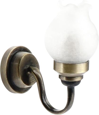 Waldosia 1:12 Scale Miniature 12V Tulip Wall Sconce – Wired Dollhouse Light Fixture for Classic Mini Rooms in Saudi Arabia