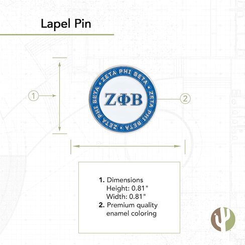 Zeta Phi Beta Lapel Pin Enamel Sorority Greek Letter Formal Wear Blazer Jacket (Lapel Pin - Design I) in Saudi Arabia