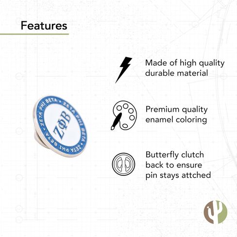 Zeta Phi Beta Lapel Pin Enamel Sorority Greek Letter Formal Wear Blazer Jacket (Lapel Pin - Design I) in Saudi Arabia